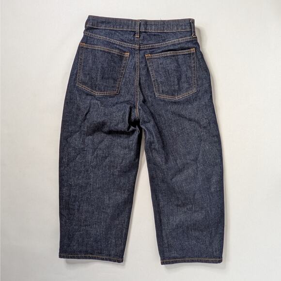 Everlane Arc 27 Dark Wash Barrel Leg High Rise Minimalist Chic Denim - Picture 9 of 9